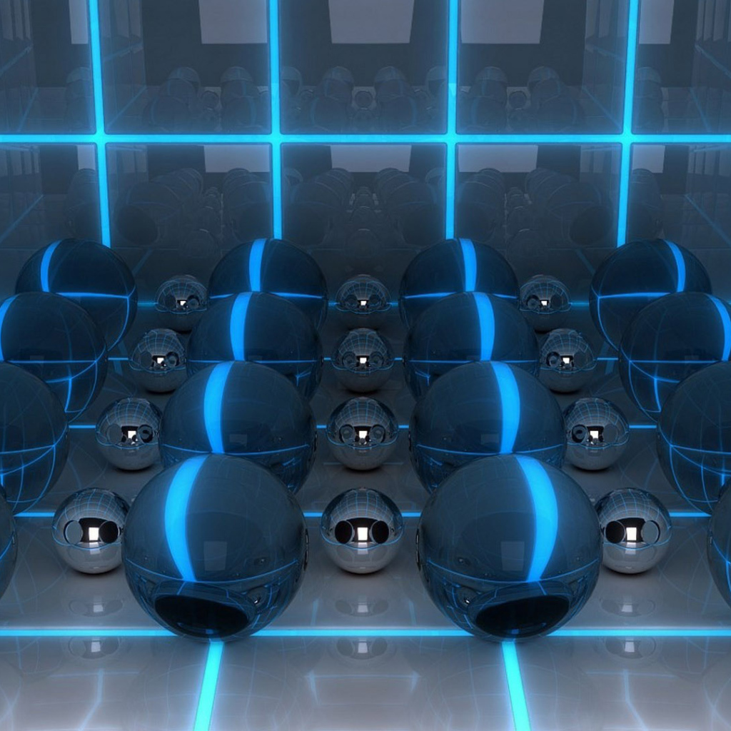 Шары разного размера 3D графика 