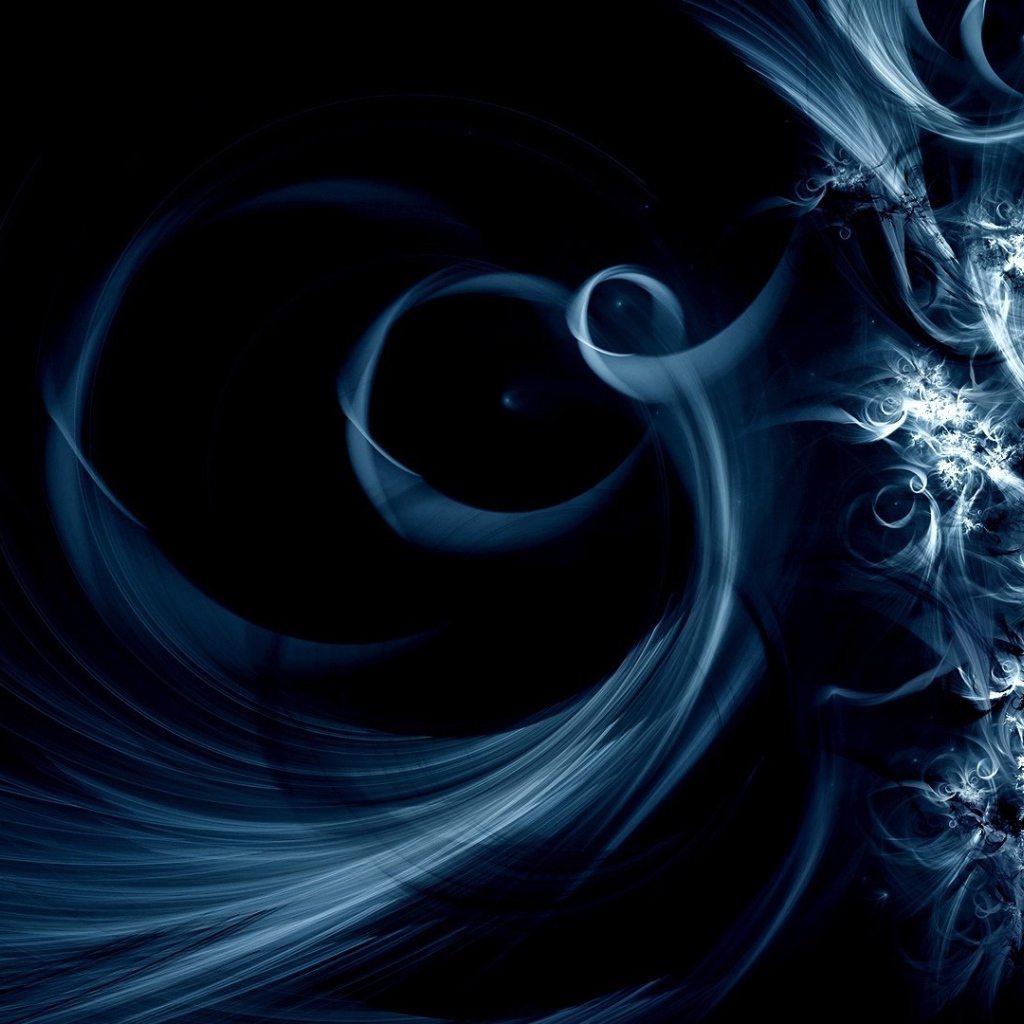 Красивый абстрактный рисунок на черном фоне 