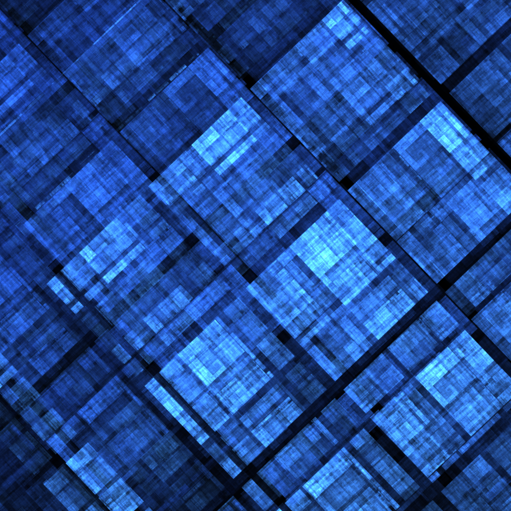Синий рисунок с треугольниками фракталь