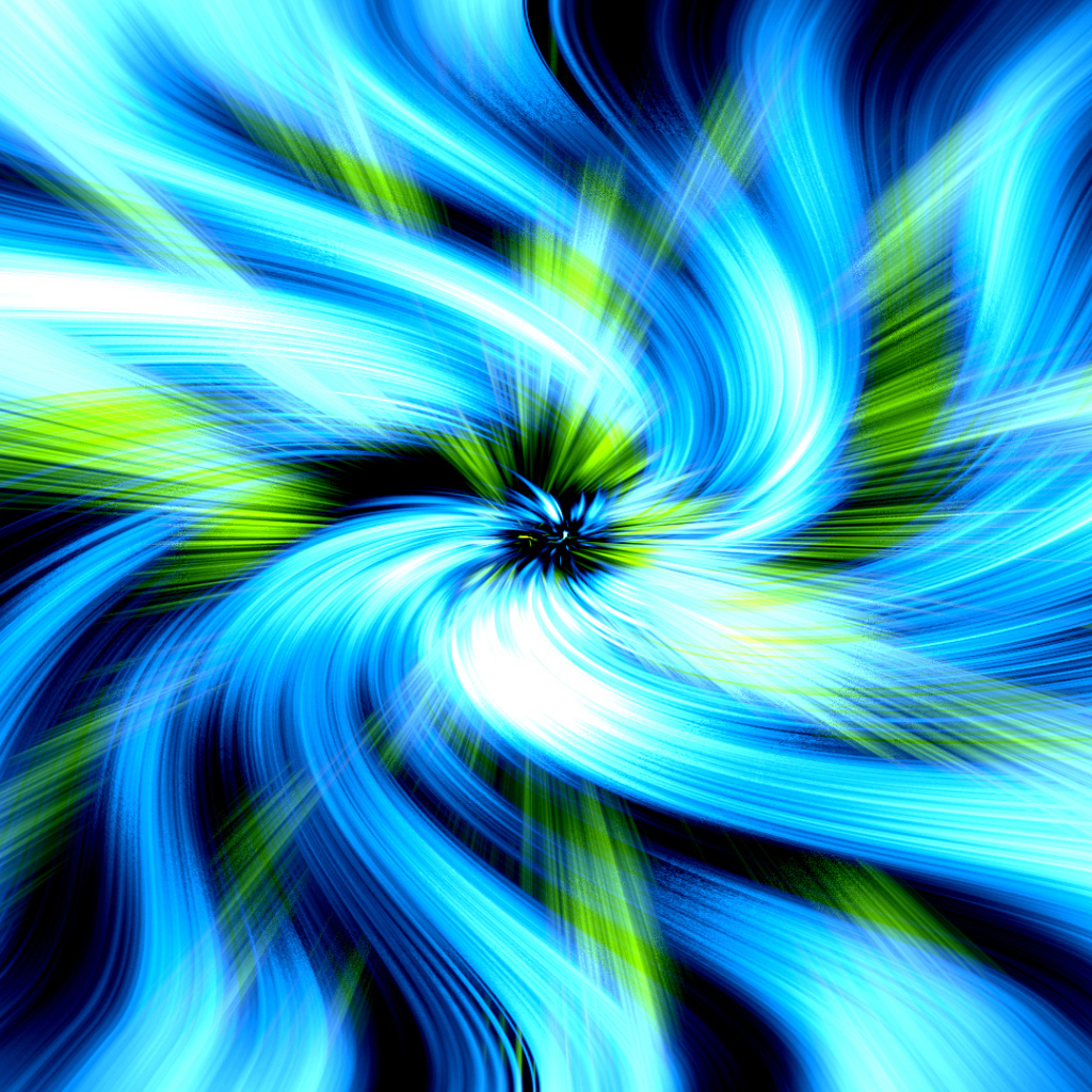 Яркие разноцветные абстрактные вихри 