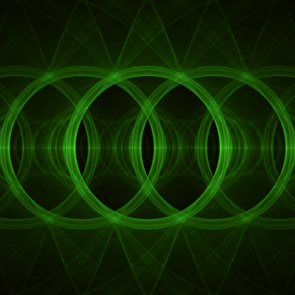Зеленые абстрактные кольца 