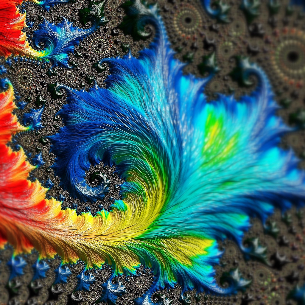 Разноцветный красочный абстрактный рисунок 