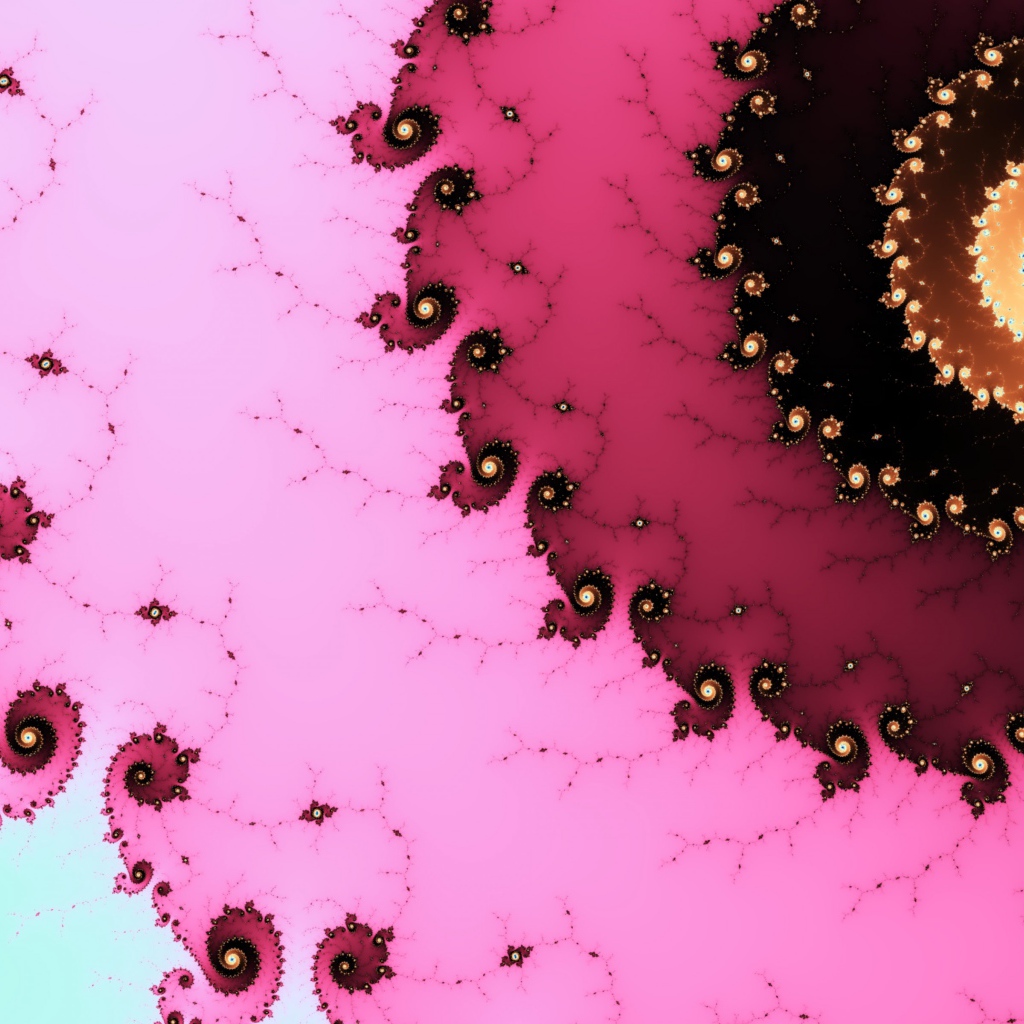 Разноцветный фрактальный рисунок 