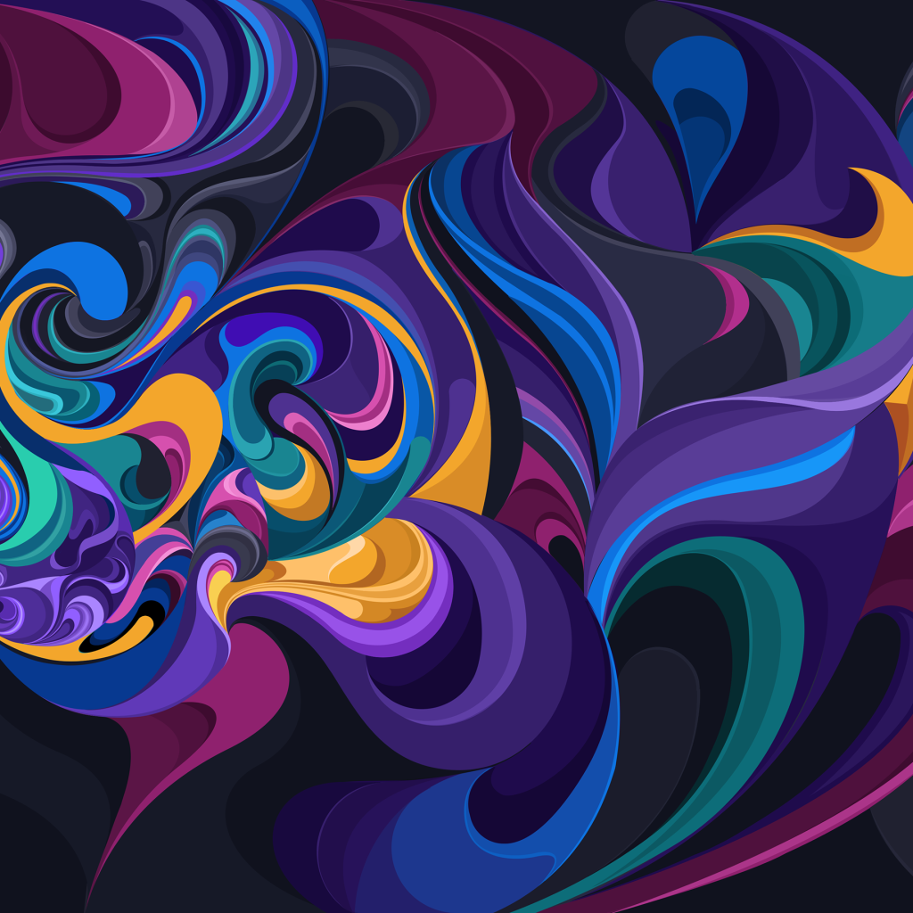 Разноцветный узорный абстрактный рисунок