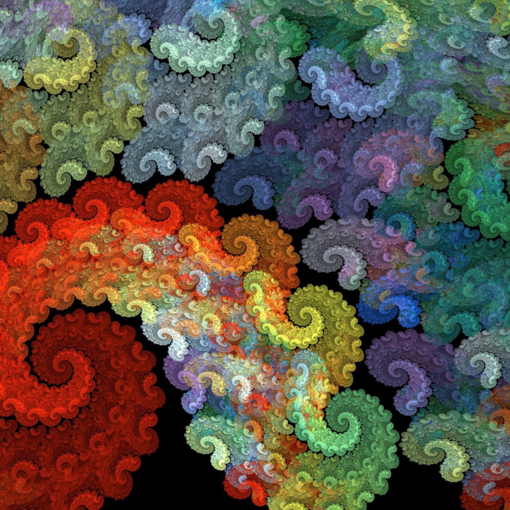 Rainbow abstract spiral 3d graphics