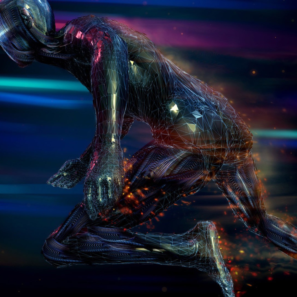 Бегущий человек 3D графика 