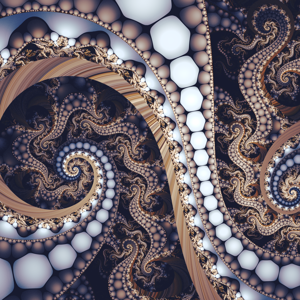 Необычный фрактальный спиральный рисунок