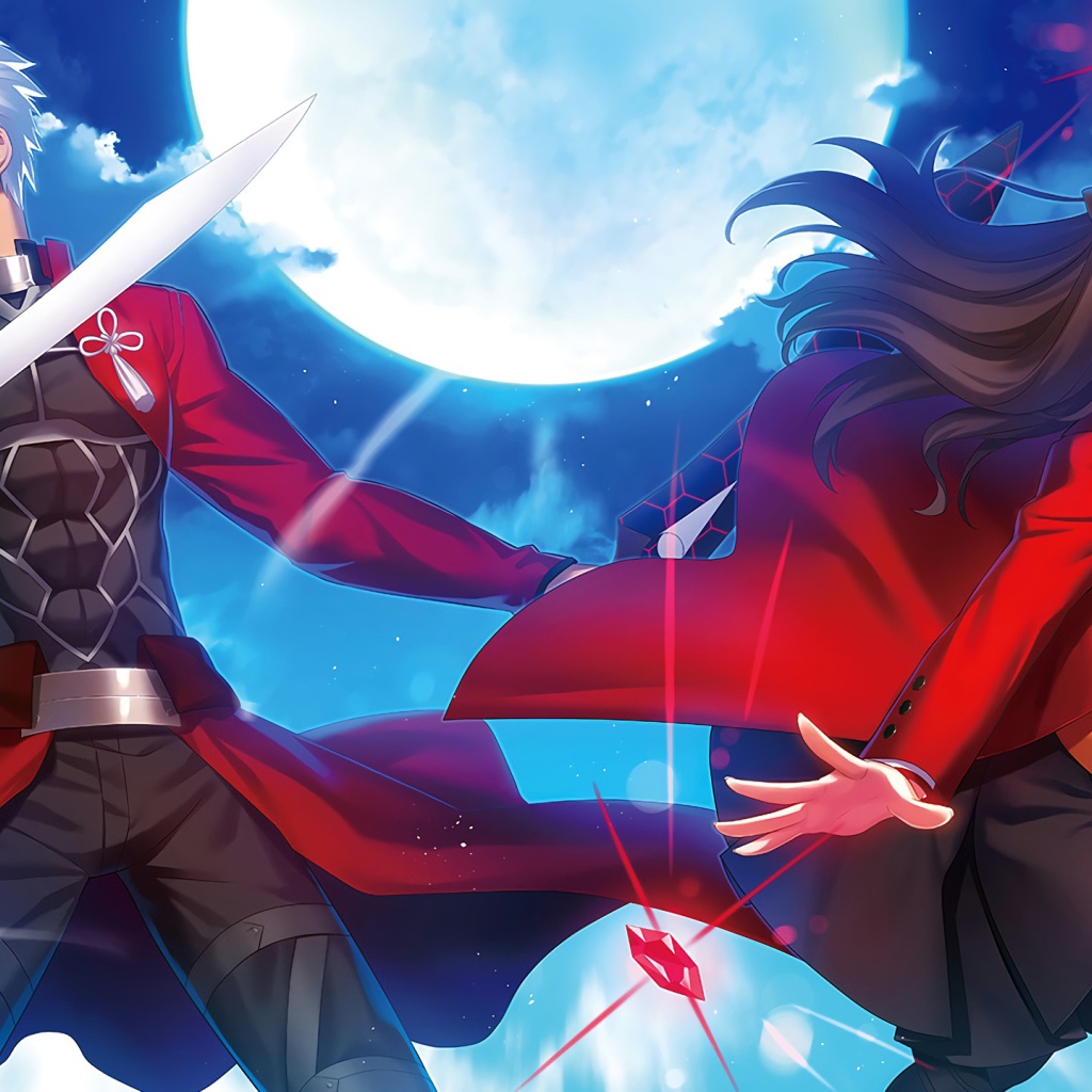 Рин Тосака и Арчер аниме Судьба - ночь схватки  