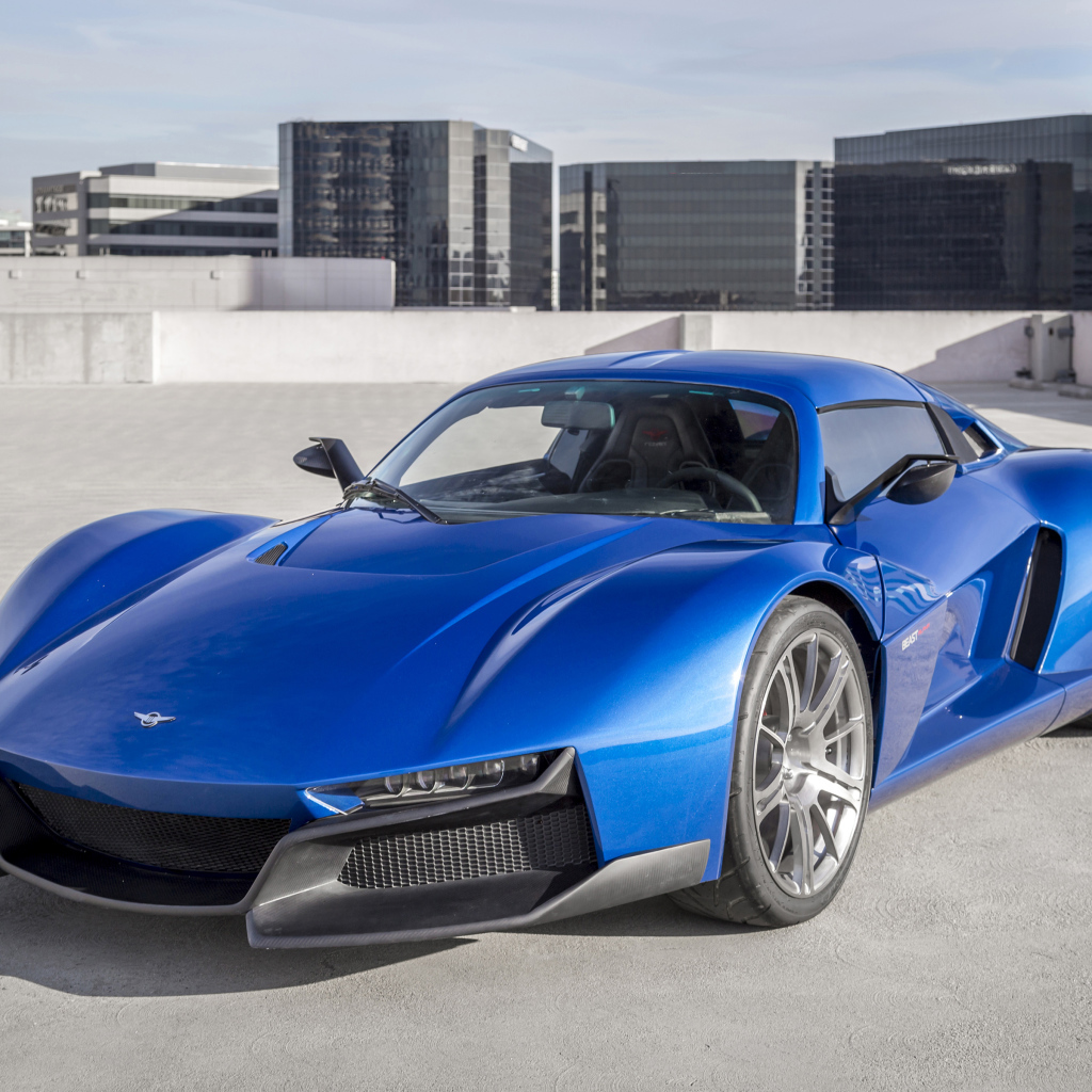 Стильный синий автомобиль Rezvani Beast Alpha, 2017 