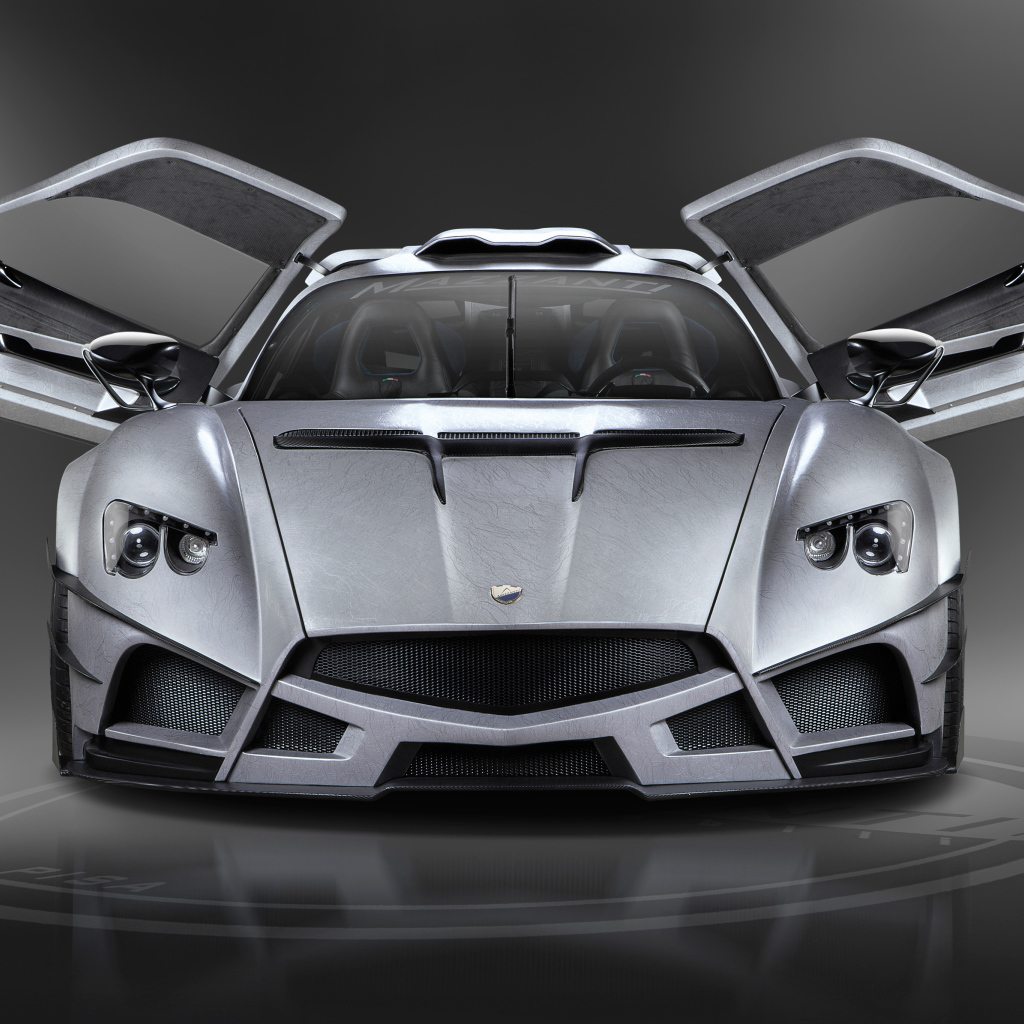 Суперкар Mazzanti Evantra Millecavalli 2017, серебристого цвета 