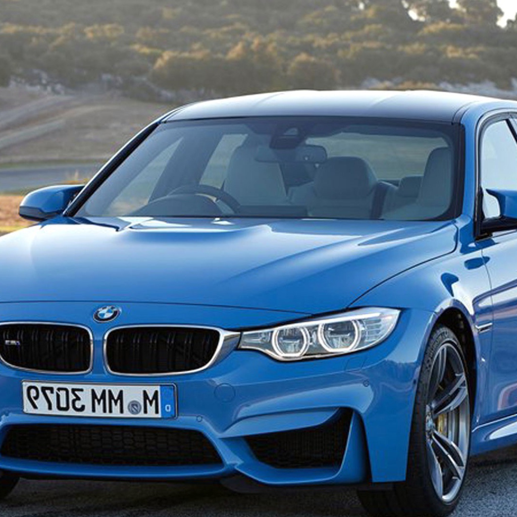 Синий BMW M3 Sedan 2017 года