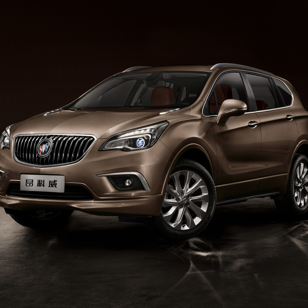 Коричневый стильный автомобиль Buick Envision