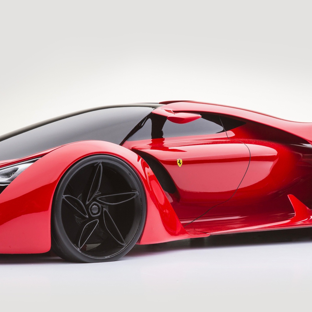 Красный гоночный автомобиль Ferrari LaFerrari F150