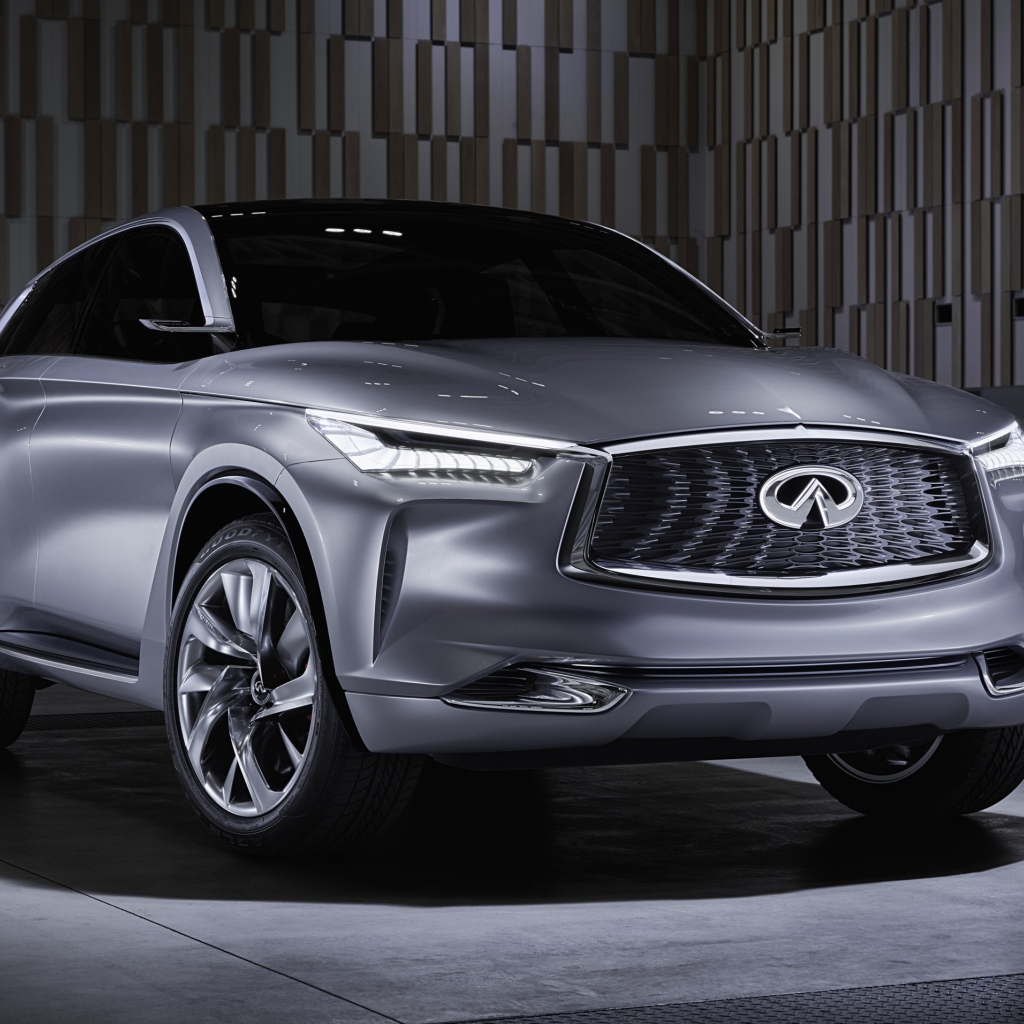 Серебристый кроссовер  Infiniti QX50, 2017