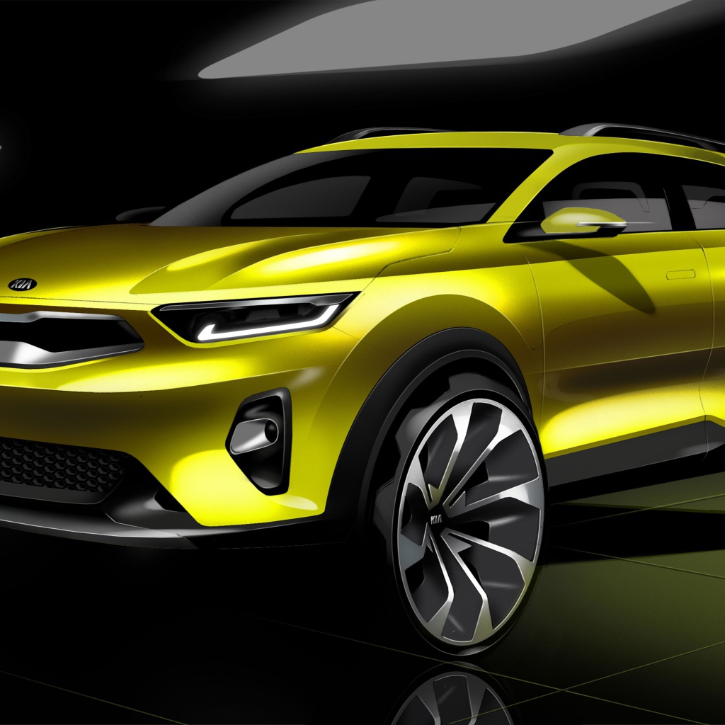 Стильный кроссовер  Kia Stonic, 2018 цвет желтый металлик