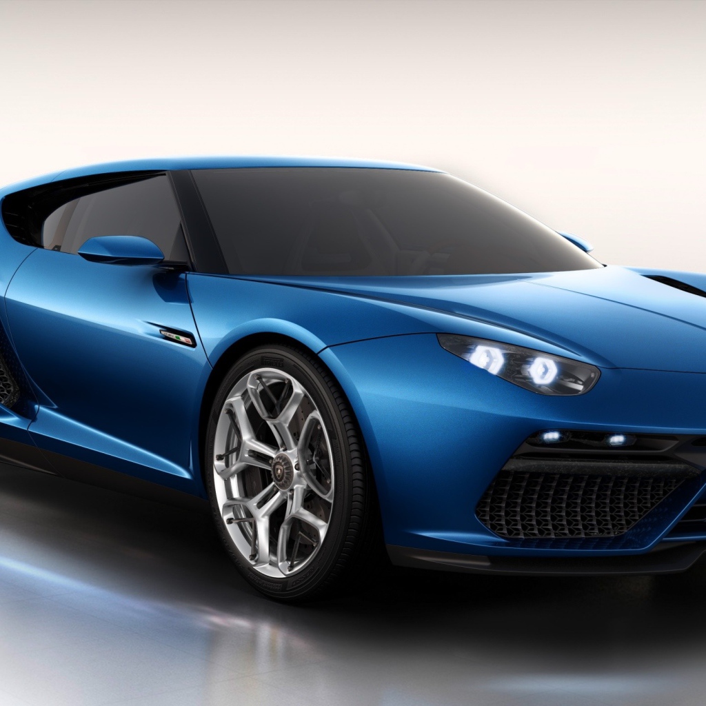 Синий автомобиль Lamborghini Asterion 