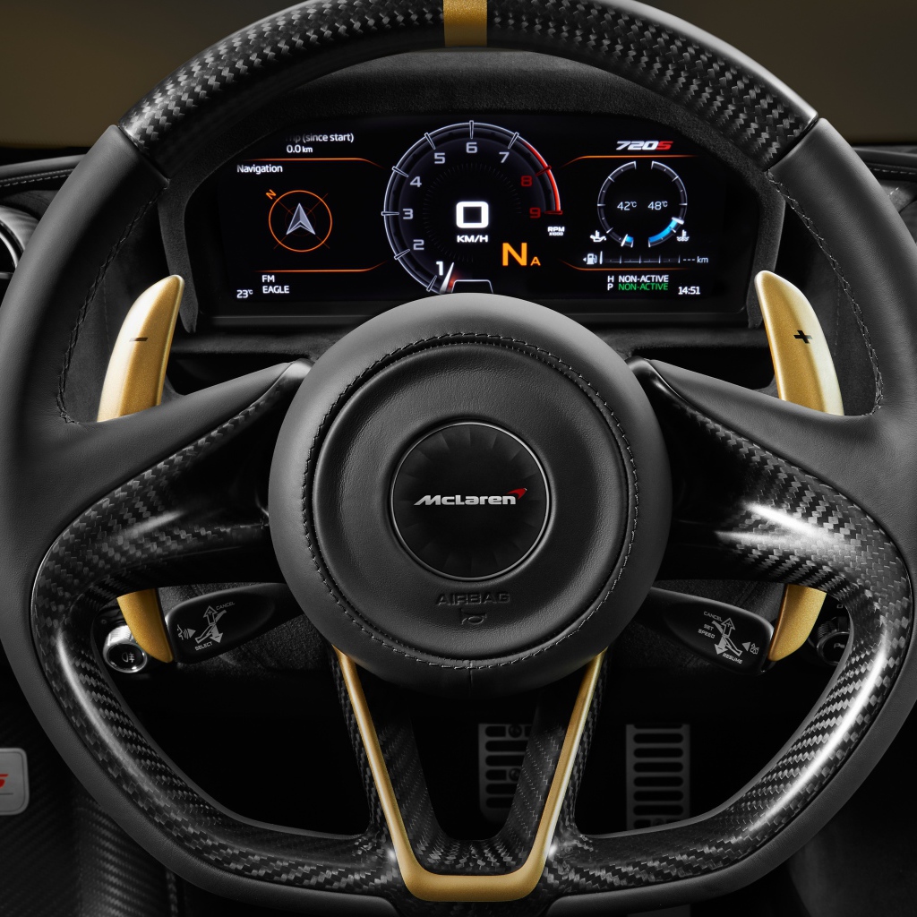 Кожаный руль автомобиля McLaren 720S, 2018