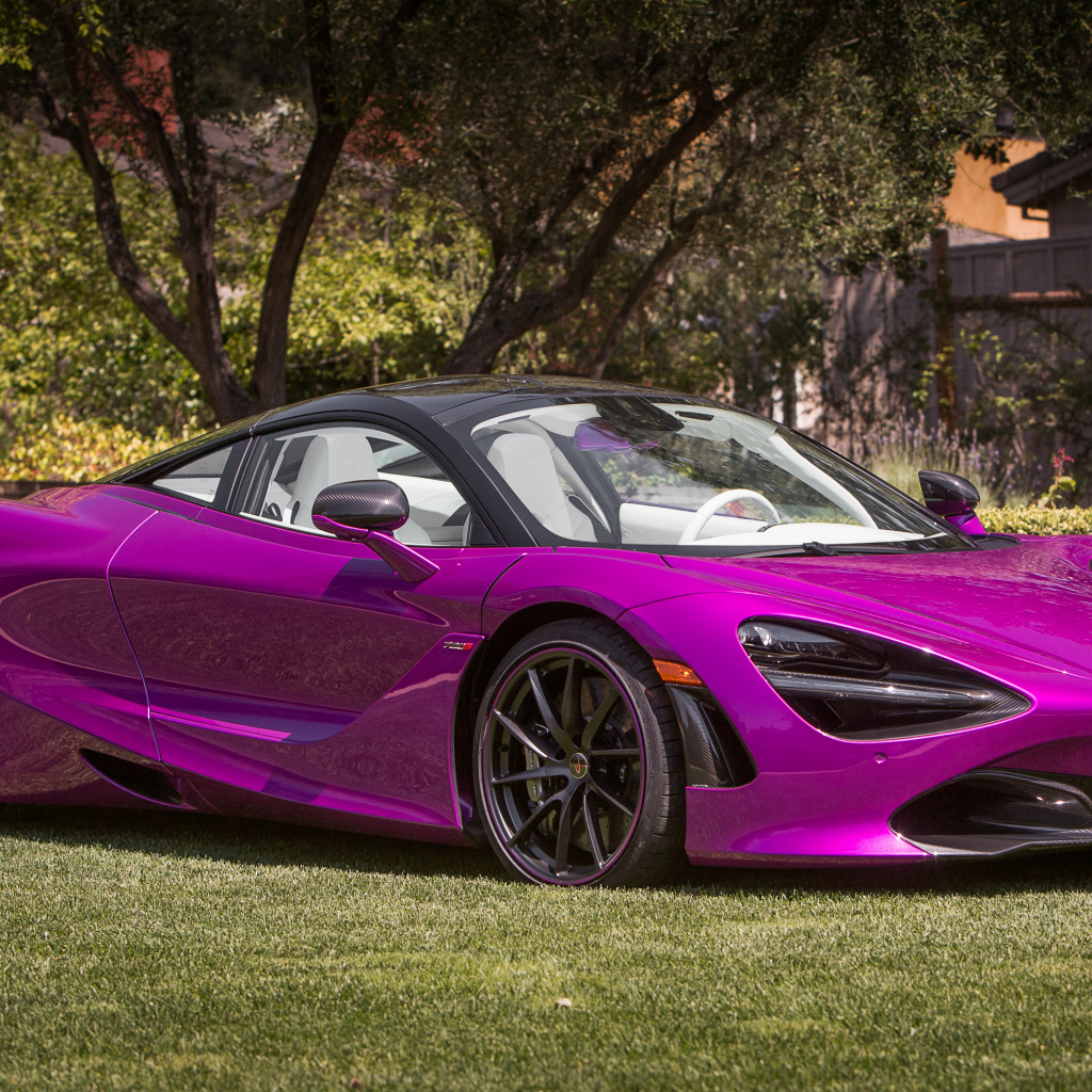 Фиолетовый спортивный автомобиль McLaren MSO 720S Coupe Fux Fuchsia, 2017