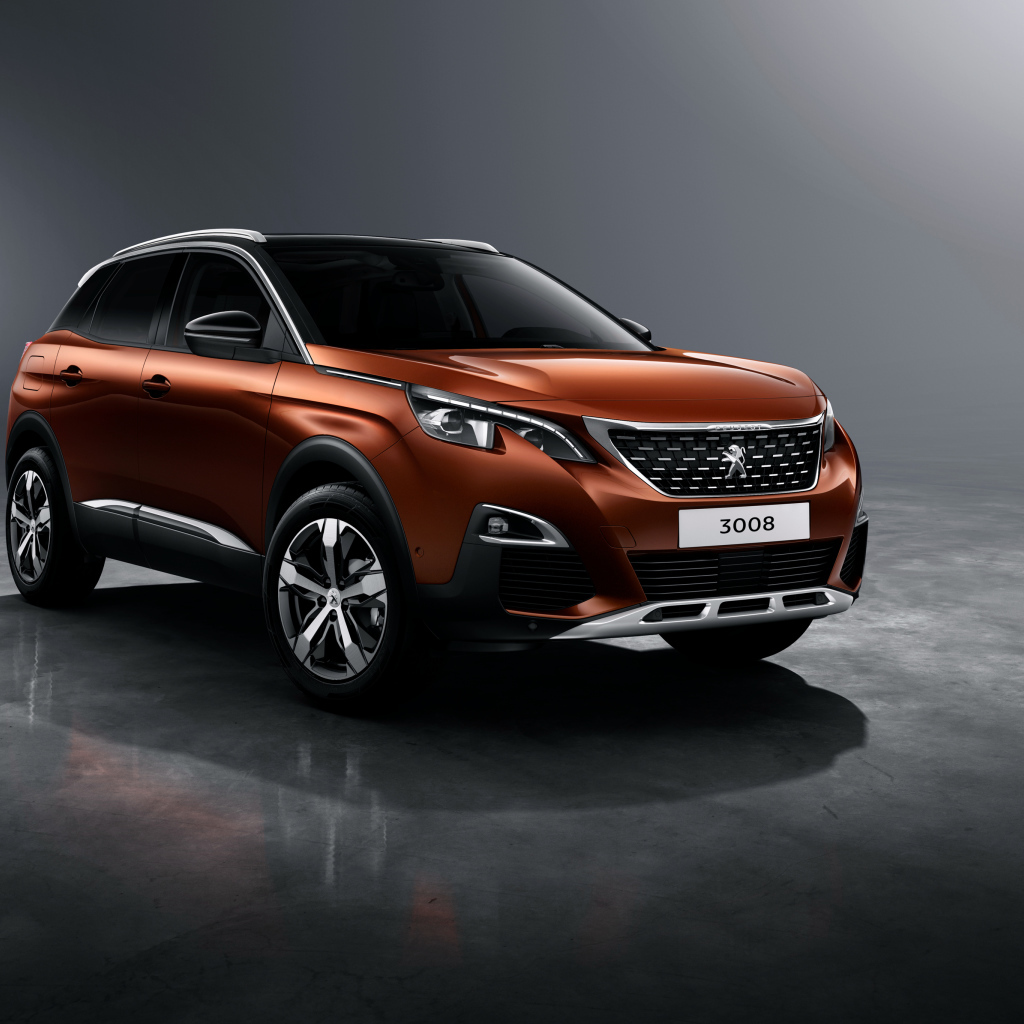 Коричневый кроссовер Peugeot 3008