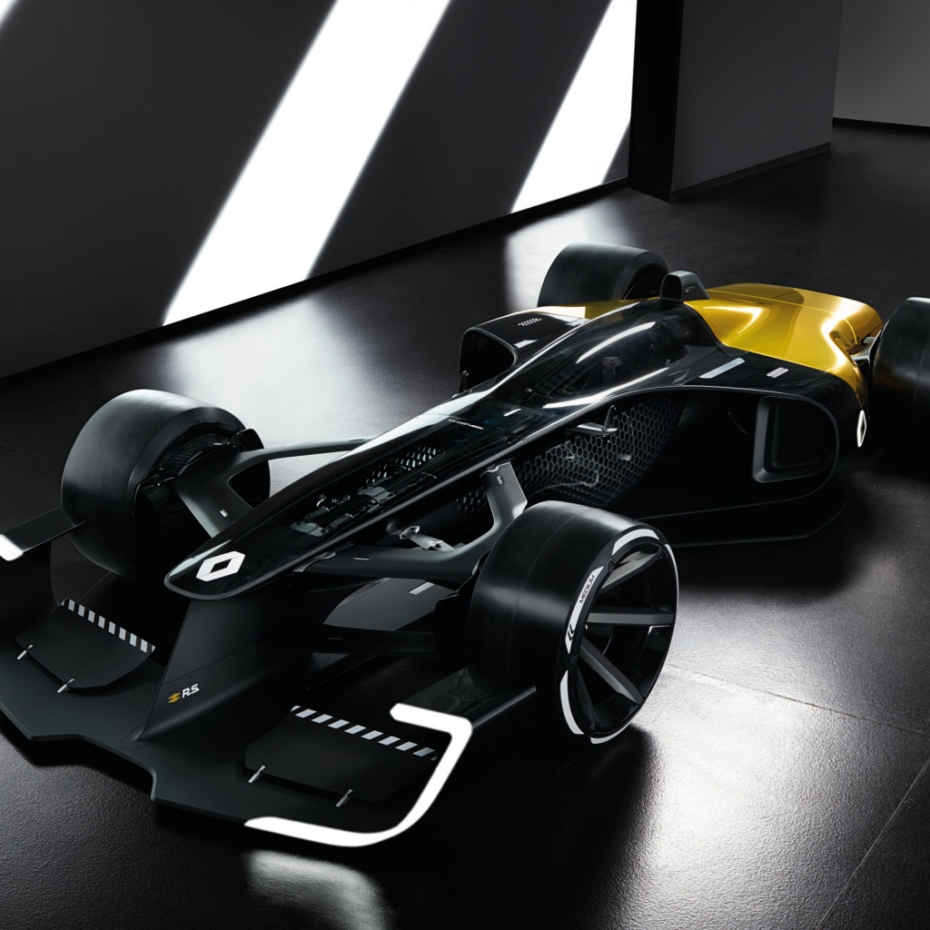 Черный гоночный автомобиль Renault RS 2027 Vision Concept