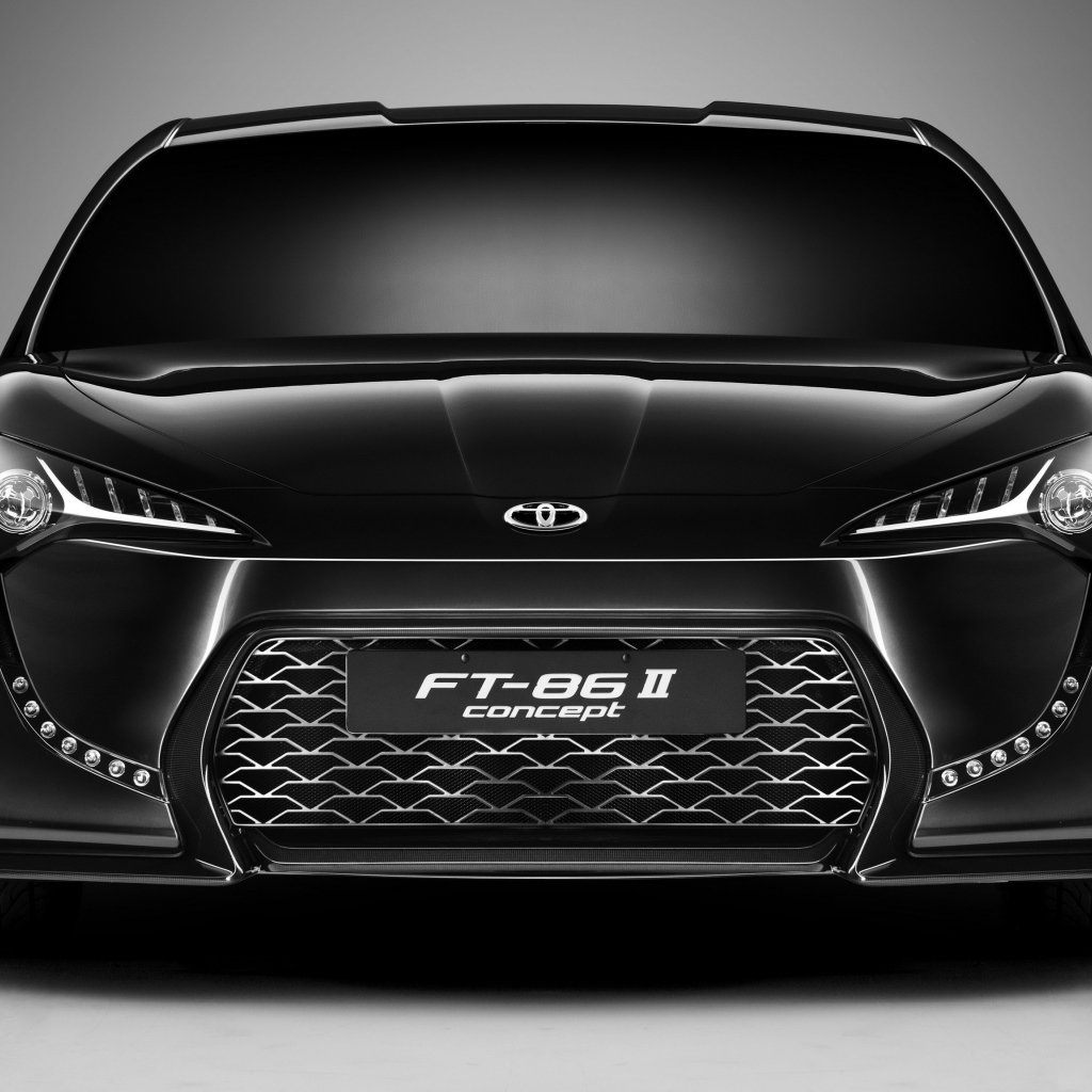 Черный автомобиль Toyota FT-86 II Concept вид спереди