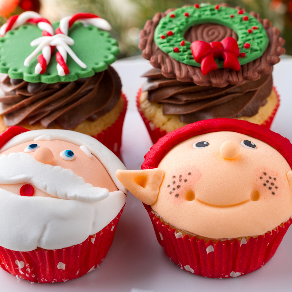 Праздничные капкейки на Новый год и Рождество