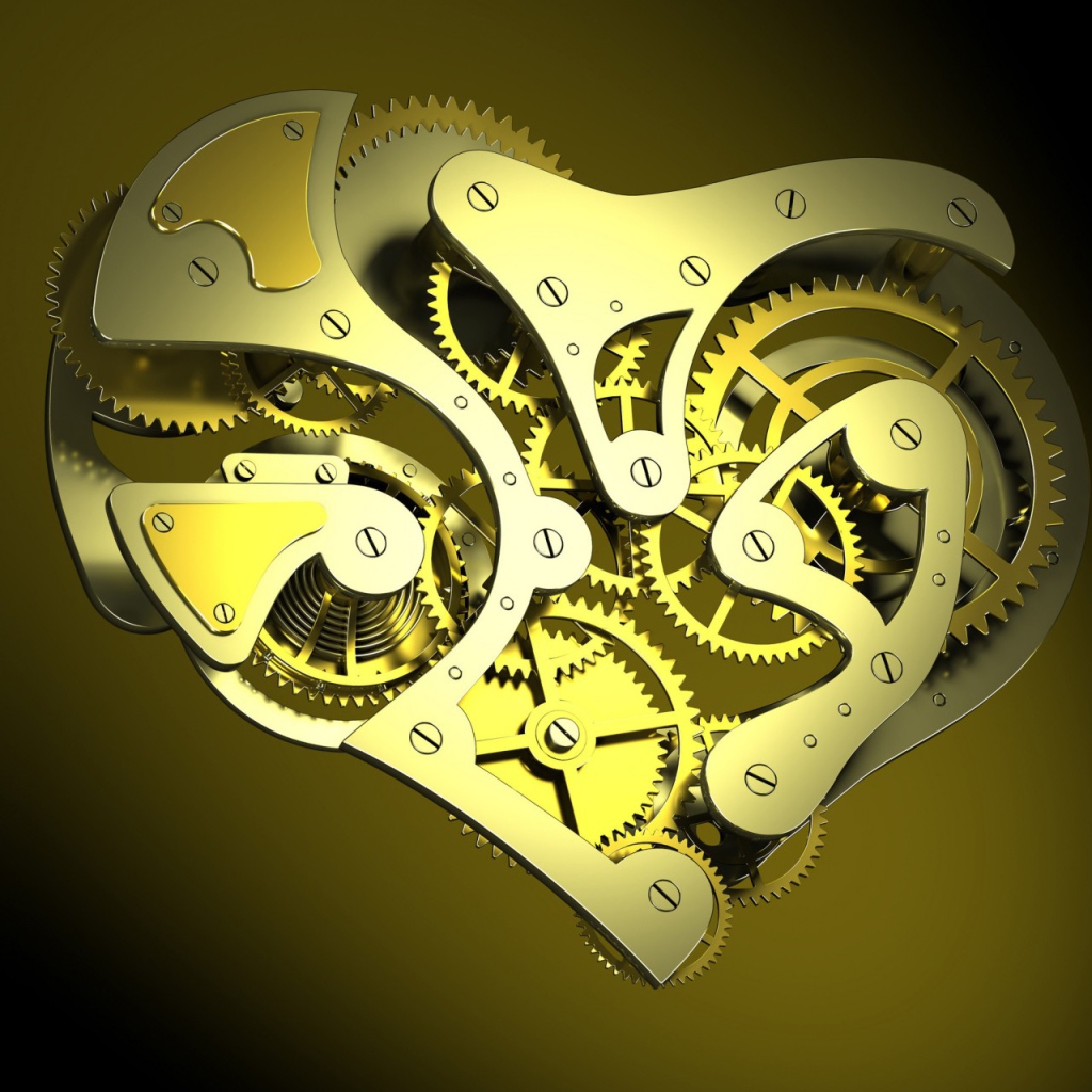 Золотое механическое сердечко 