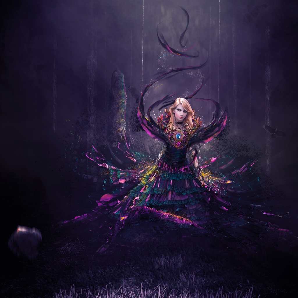 Красивая девушка фея в волшебном наряде фэнтези