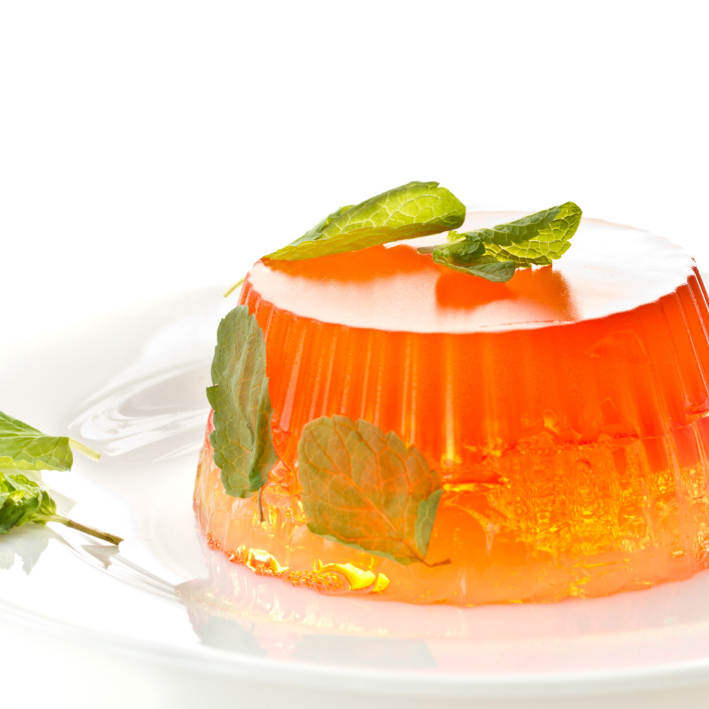 Аппетитное апельсиновое желе с мятой 