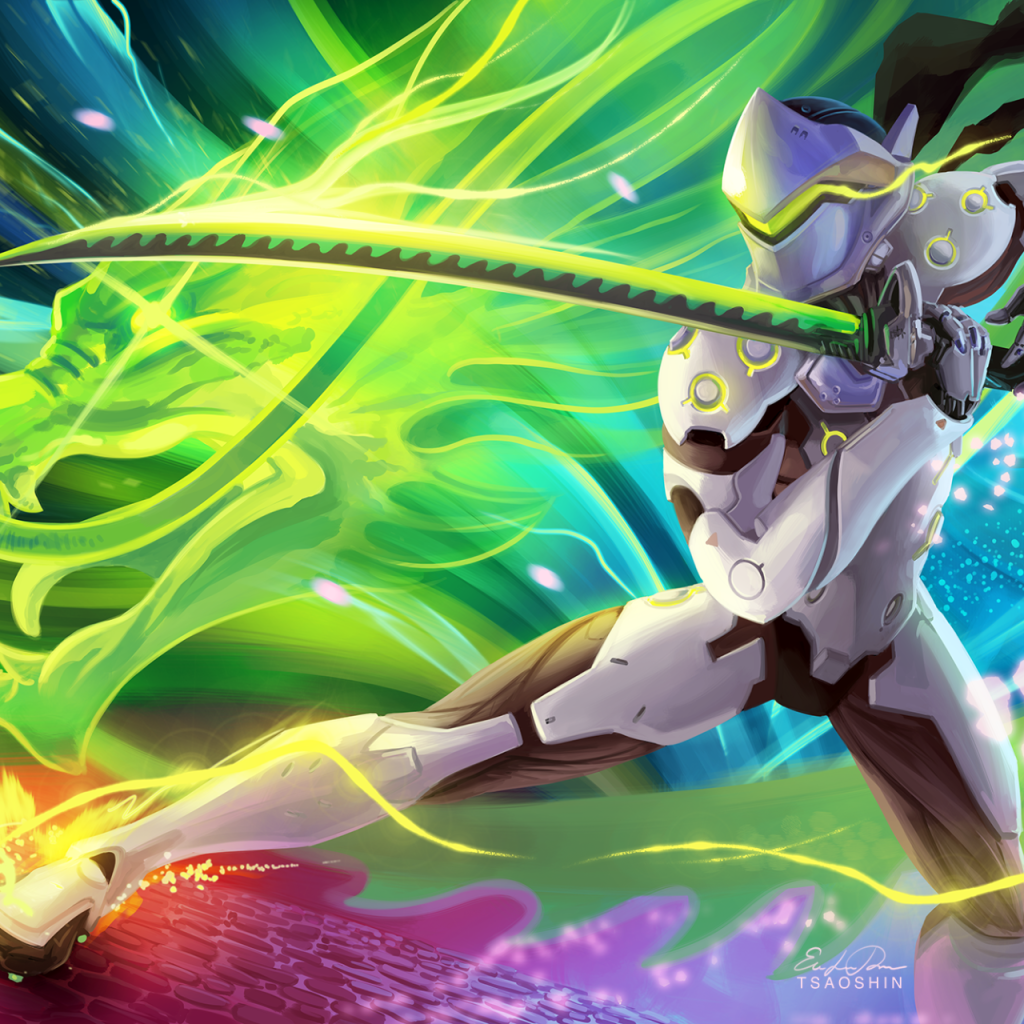 Киборг Гэндзи персонаж игры Overwatch 