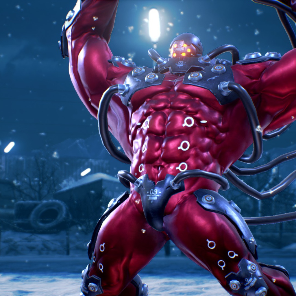 Боец - киборг Gigas персонаж игры Tekken 7