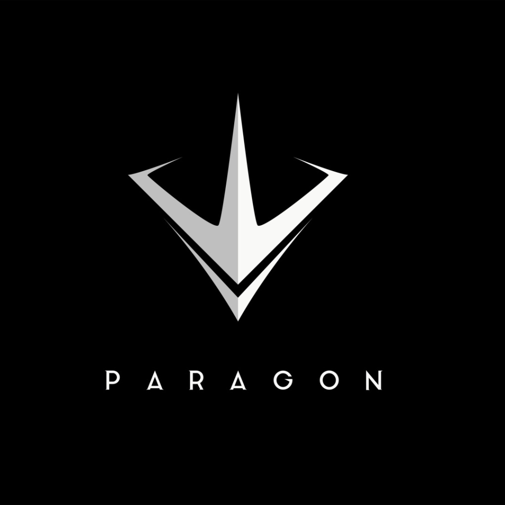Логотип игры Paragon на черном фоне 