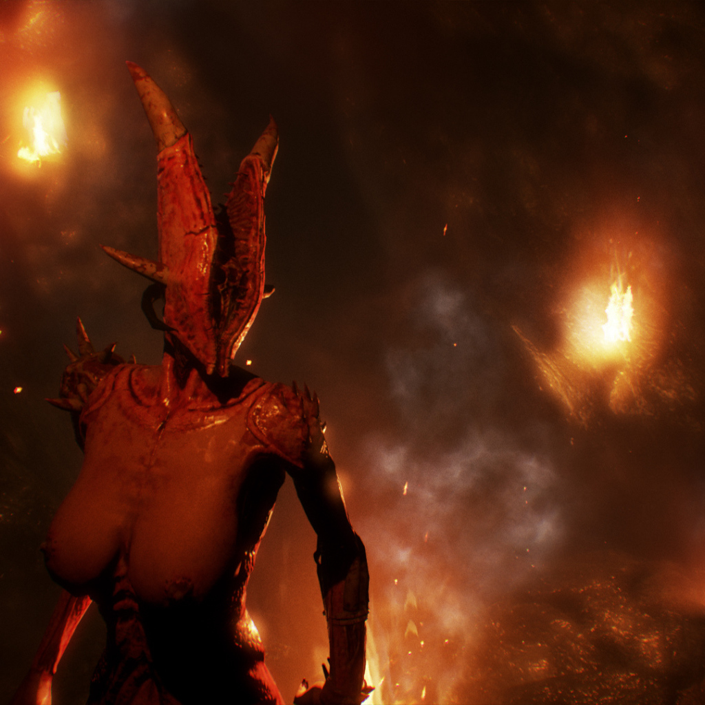 Красная богиня персонаж игры Agony 