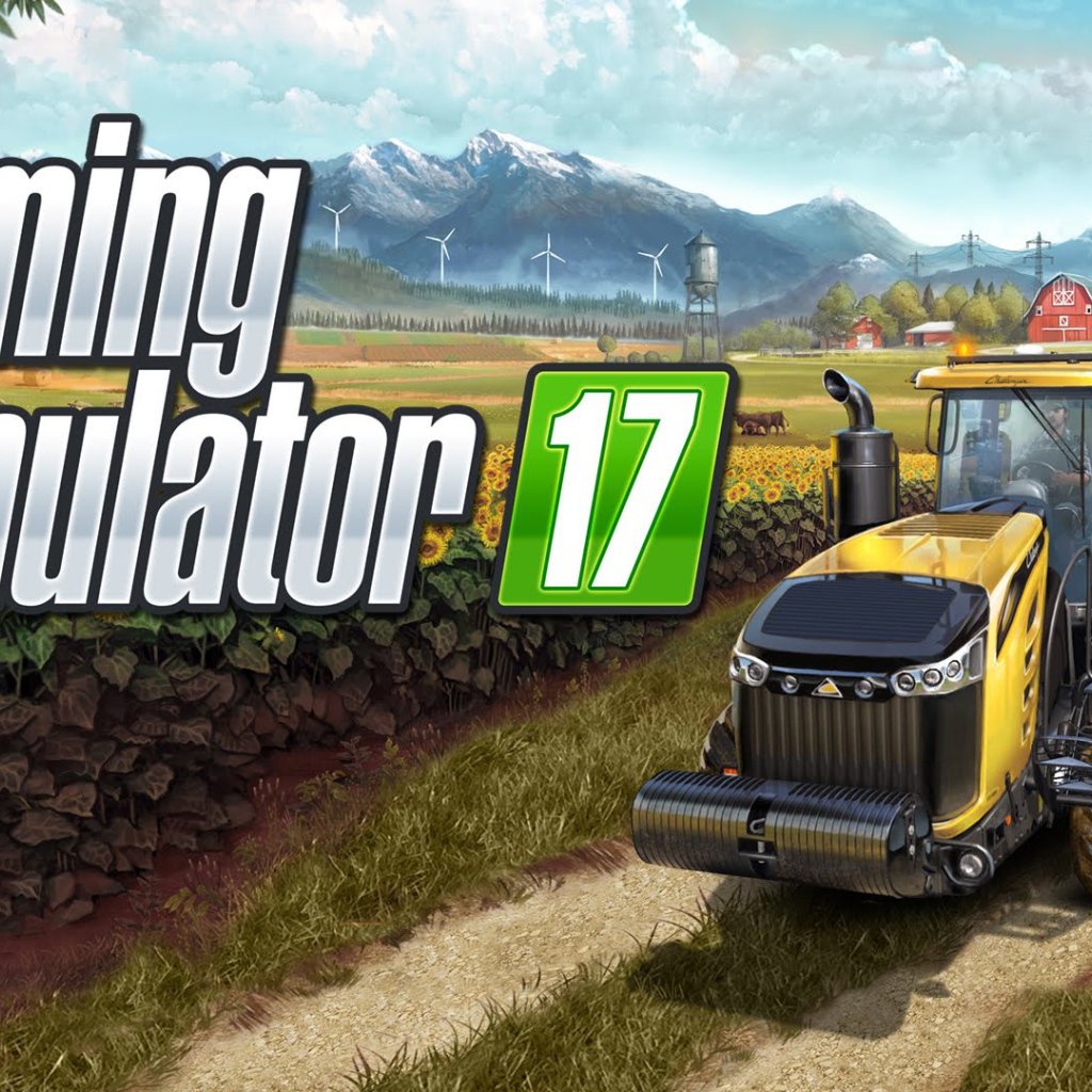 Желтый трактор игра Farming Simulator 2017 