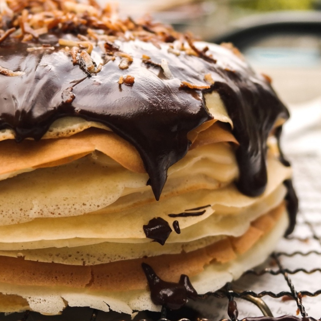 Блинный торт с шоколадом на Масленицу 2017 