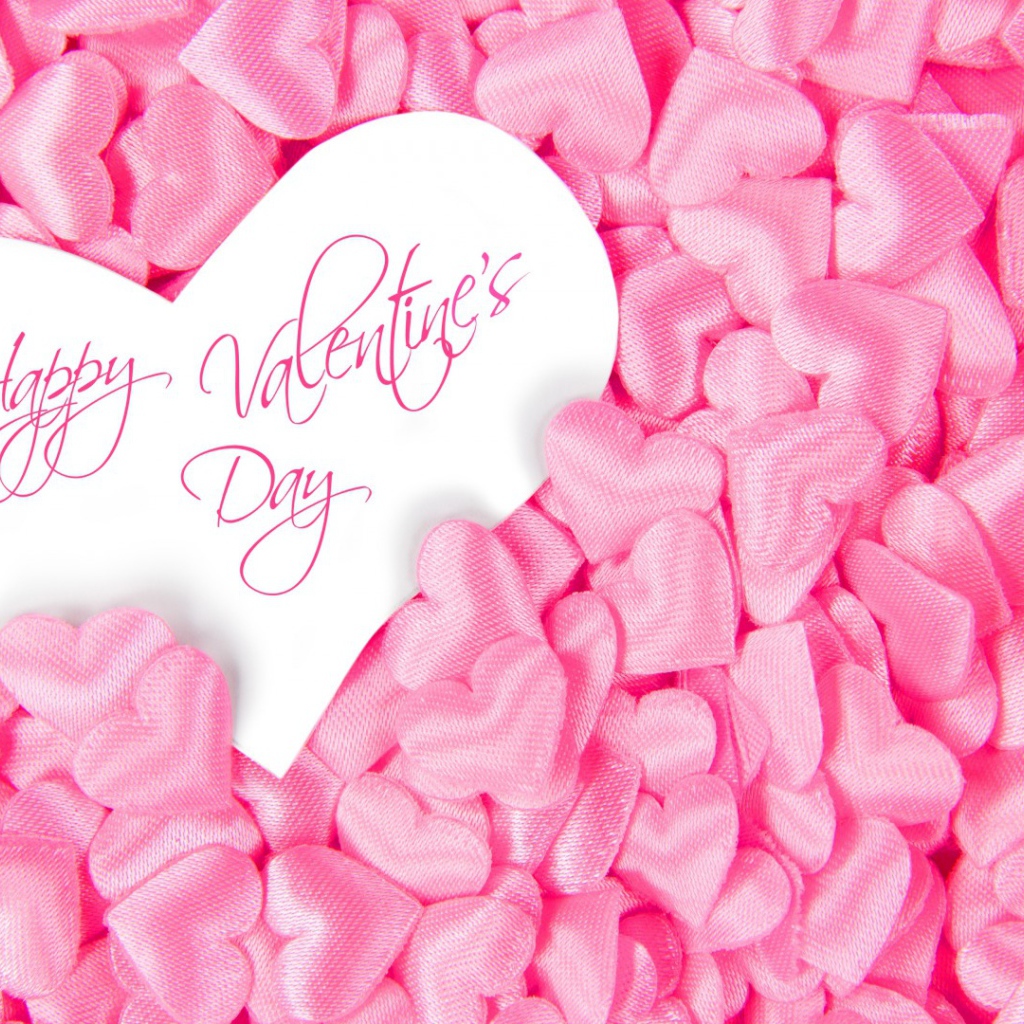 Розовые сердечки на День Святого Валентина 