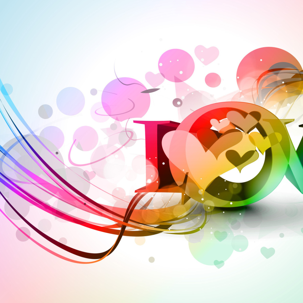 Красочная надпись Любовь 