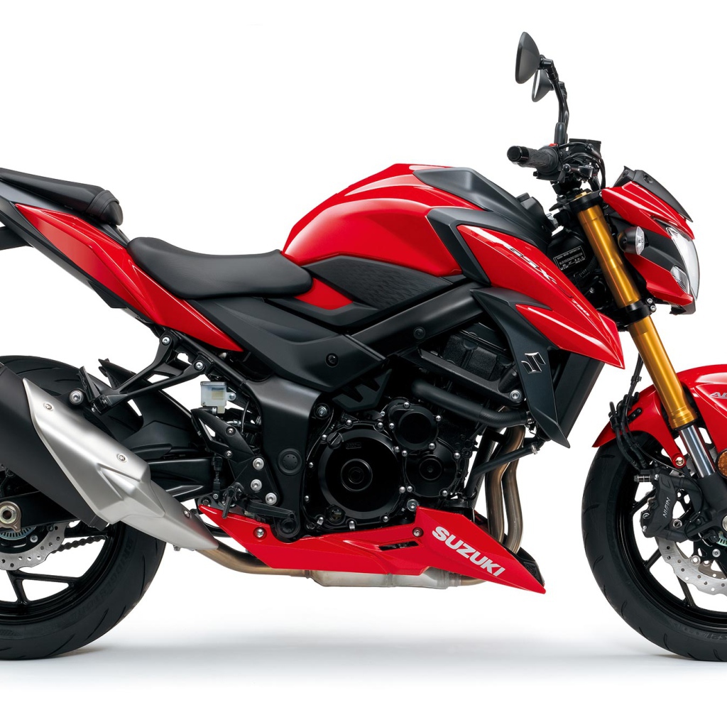 Красный мотоцикл Suzuki GSX-S750