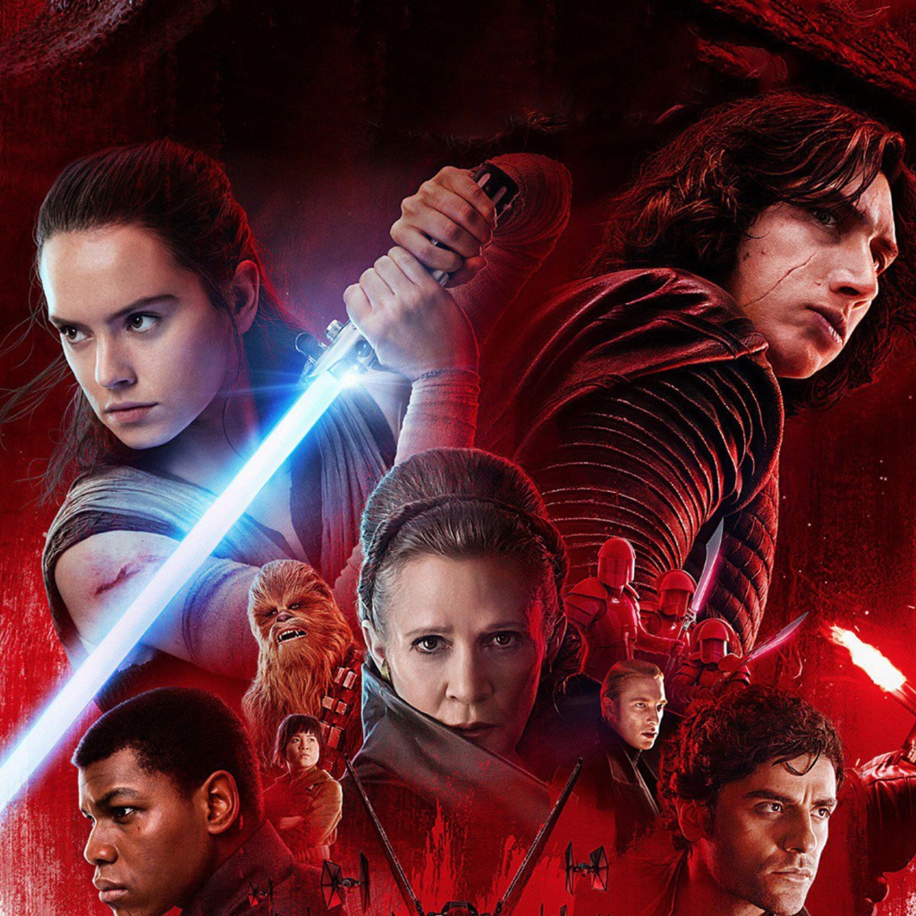 Постер с главными героями фильма Звёздные войны. Последние джедаи, 2017