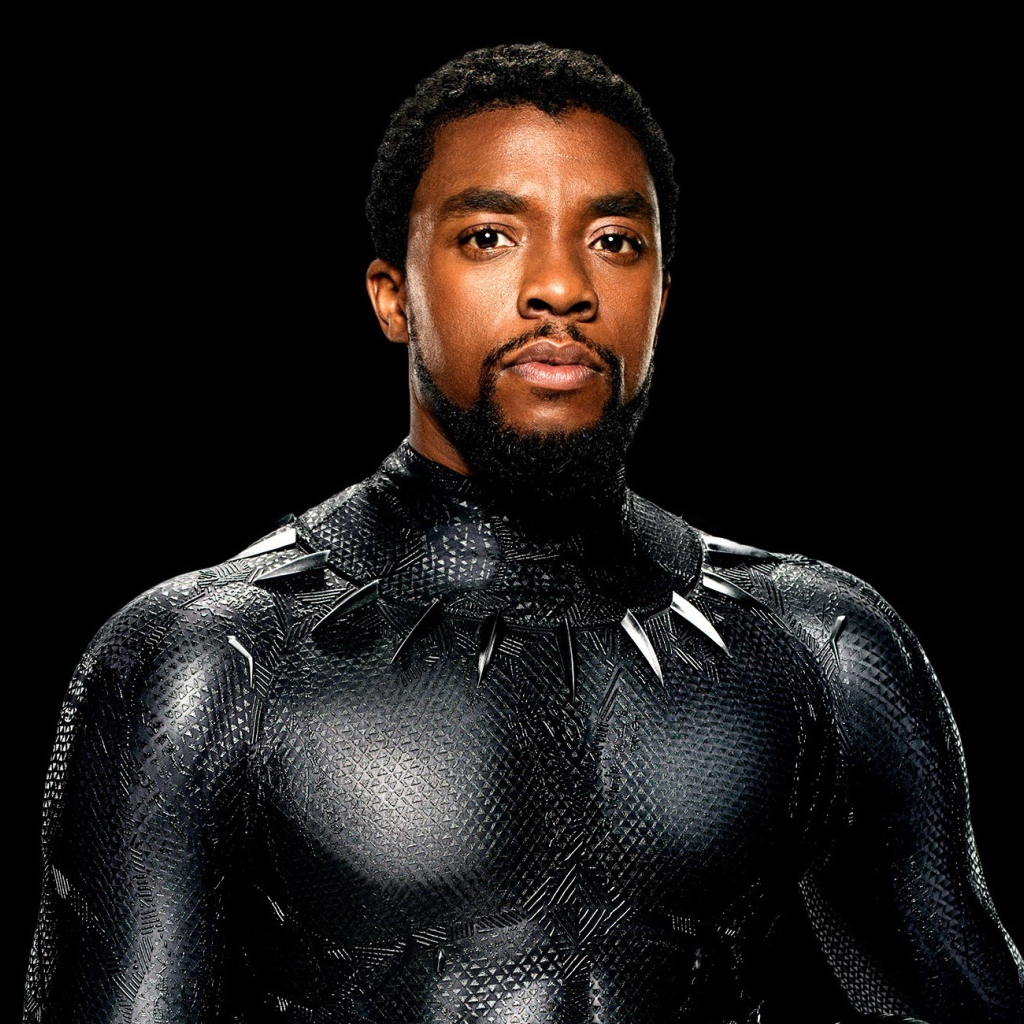 Актер Чедвик Боузман в фантастическом фильме Черная пантера, 2018