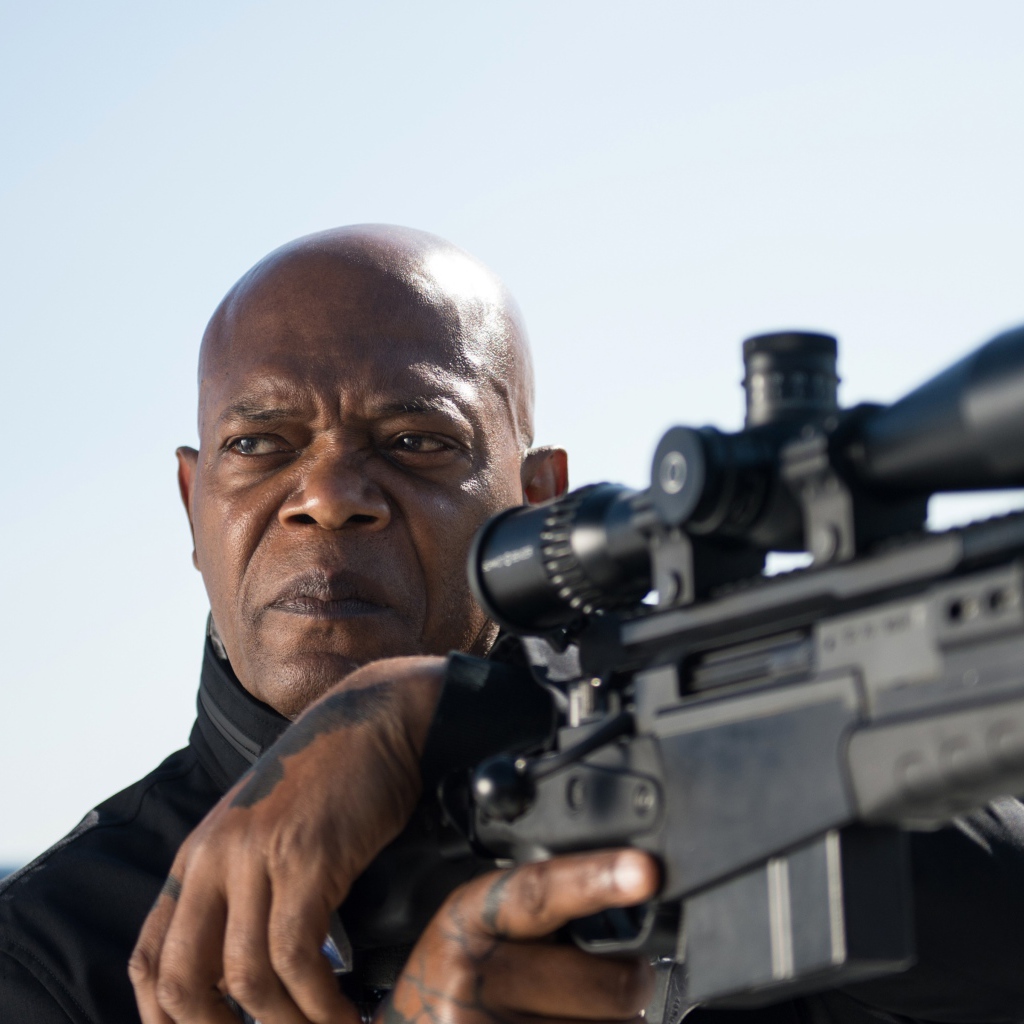 Актер Сэмюэл Лерой Джексон в фильме Телохранитель киллера, 2017