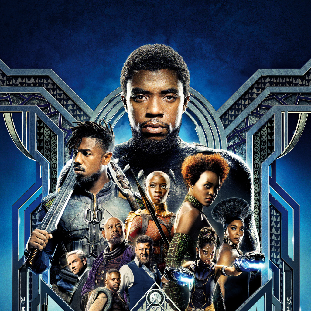 Главные герои фантастического фильма Черная пантера, 2018