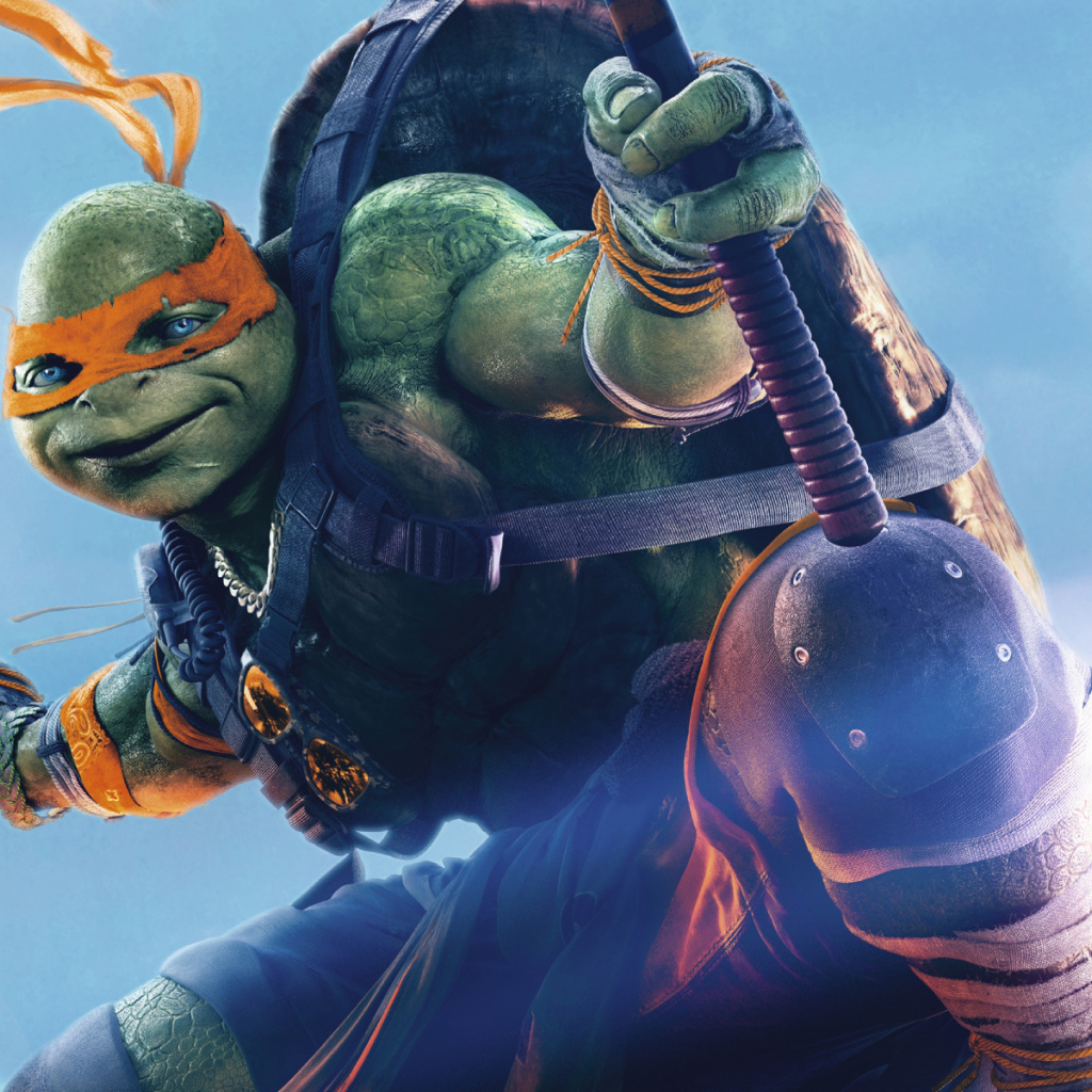 Черепашка Микеланджело персонаж фильма Черепашки-ниндзя 2 