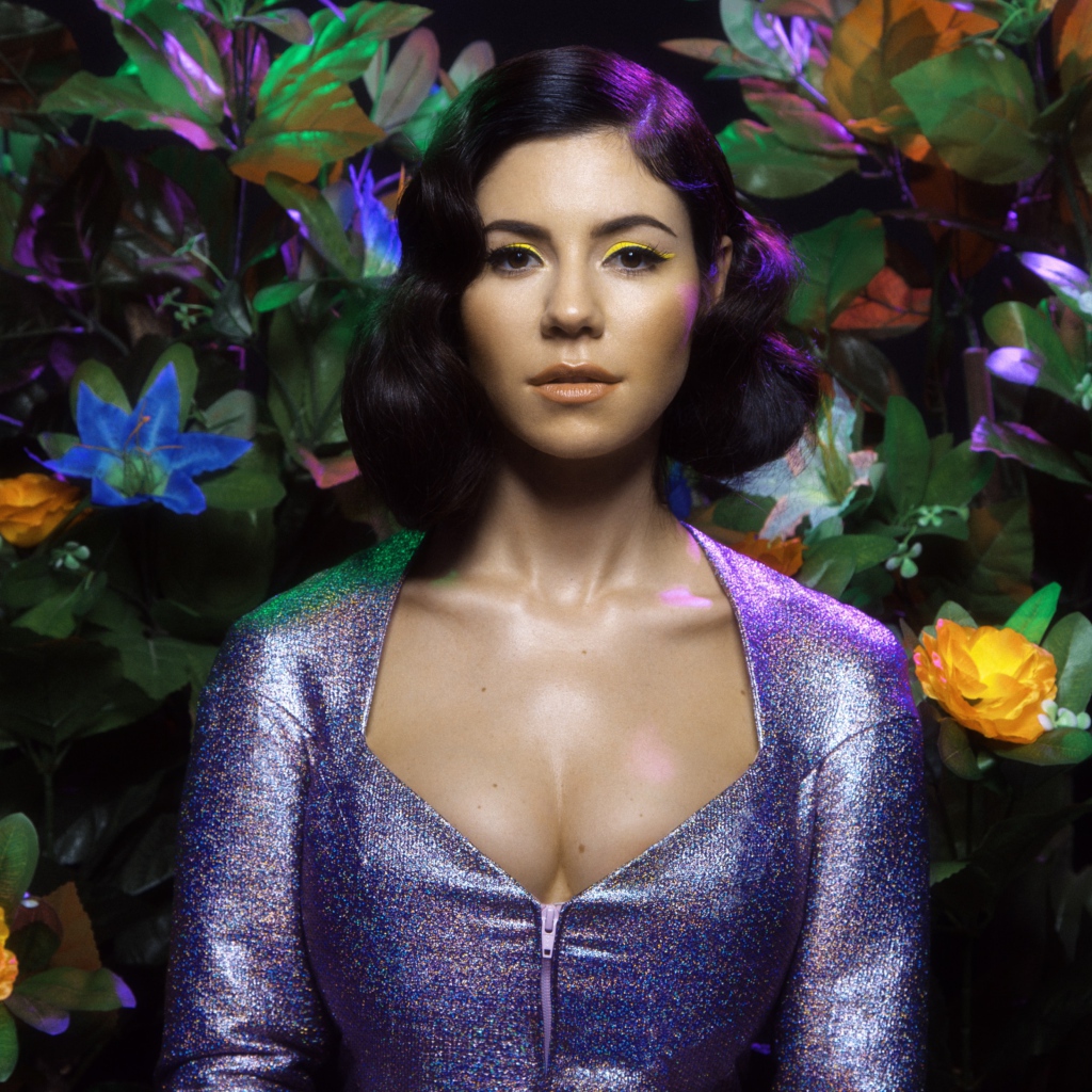 Британская певица брюнетка Marina and the Diamonds в красивом платье
