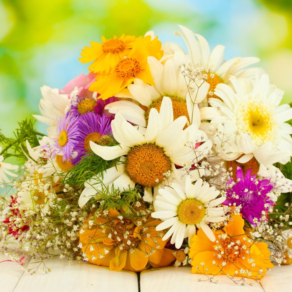 Красивый нежный букет цветов