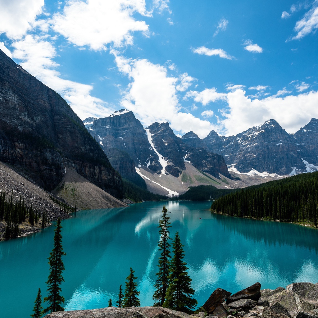 Ледниковое озеро Морейн, Канада 