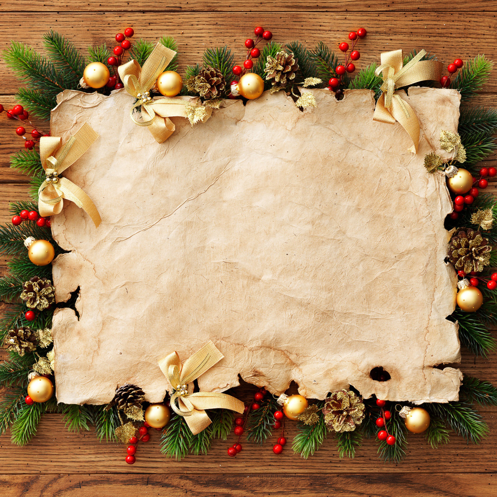 Шаблон поздравительной новогодней открытки