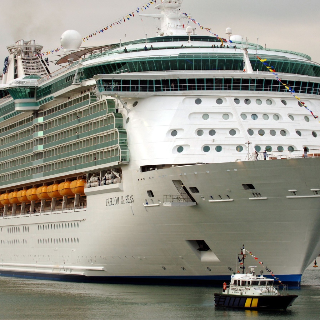 Круизное судно Freedom of the Seas выходит в море