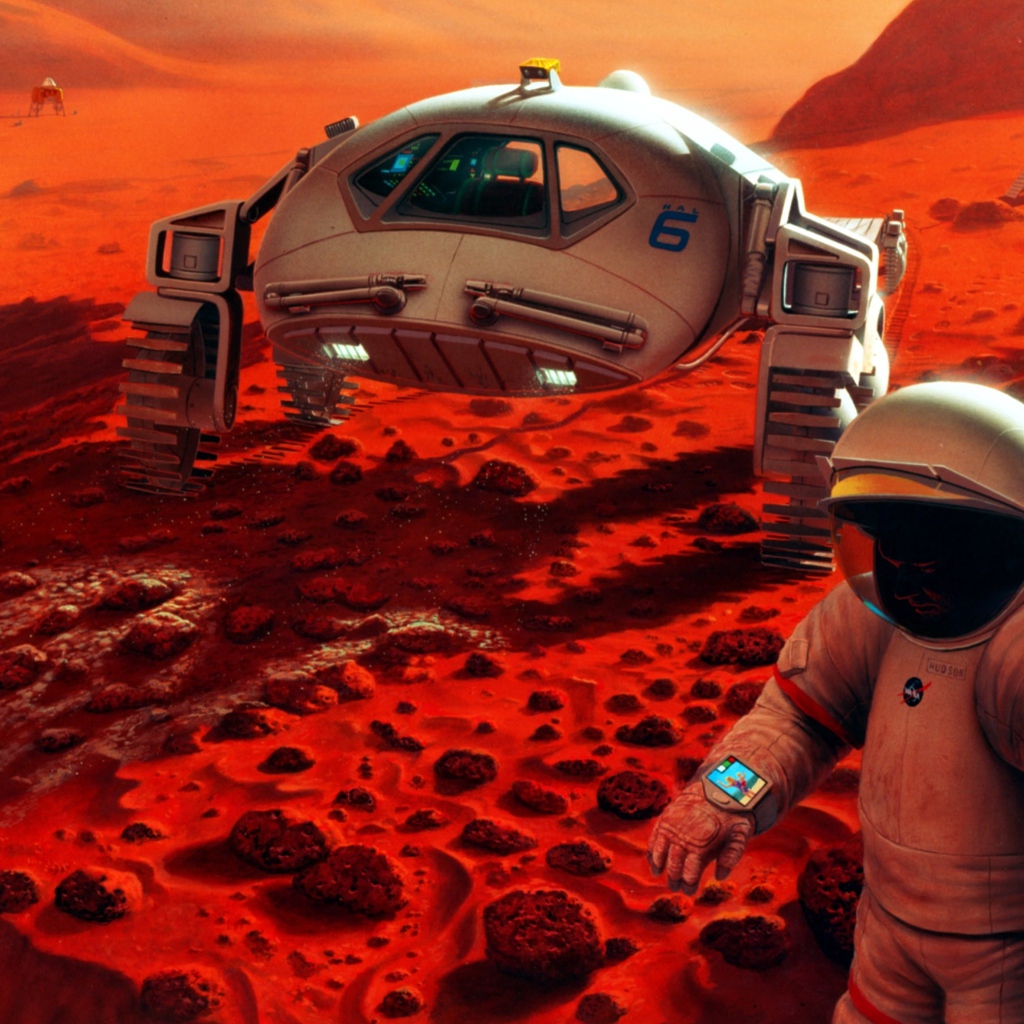 Американские космонавты на поверхности Марса 