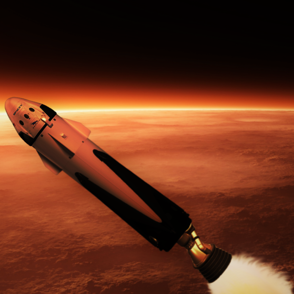 Полет ракеты на Марс 